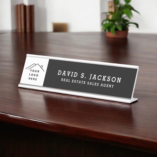 Placa De Mesa Logotipo personalizado Black Professional (Criador carregado)