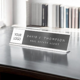 Placa De Mesa Logotipo personalizado Black Professional
