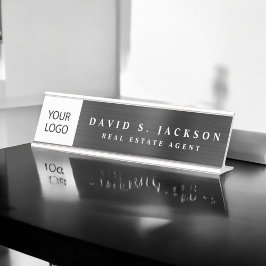 Placa De Mesa Logotipo personalizado Black Professional