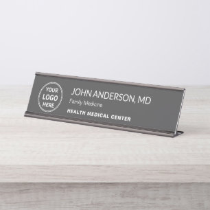 Placa De Mesa Logotipo Personalizado Clínica de Saúde Médica Méd