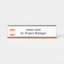 Placa De Mesa Logotipo Personalizado da Empresa