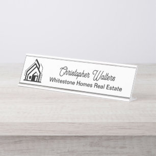 Placa De Mesa Logotipo Personalizado da Empresa de Imóveis Corre