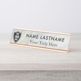 Placa De Mesa Logotipo personalizado Papel branco elegante para 