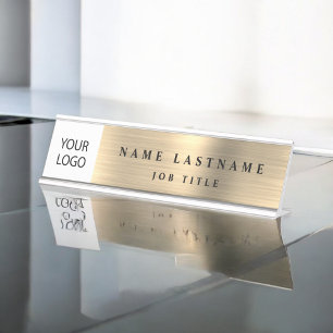 Placa De Mesa Logotipo personalizado Profissional Dourado comerc