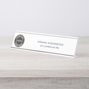 Placa De Mesa Logotipo Profissional de Negócios Modernos