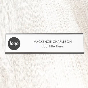 Placa De Mesa Logotipo simples com Texto personalizado Profissio