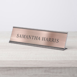 Placa De Mesa Luxo em Folha de Ouro Rosa Falso