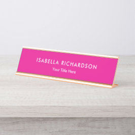 Placa De Mesa Magenta Elegante E Minimalista