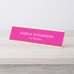 Placa De Mesa Magenta Elegante E Minimalista