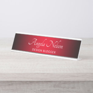 Placa De Mesa Mambre Vermelho de Borda Negra