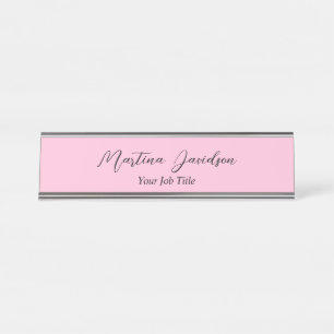 Placa De Mesa Manuscrito Único a Rosa - Creativo Personalizado