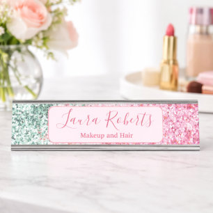 Placa De Mesa Marca Cor-de-rosa Ousada Brilhante