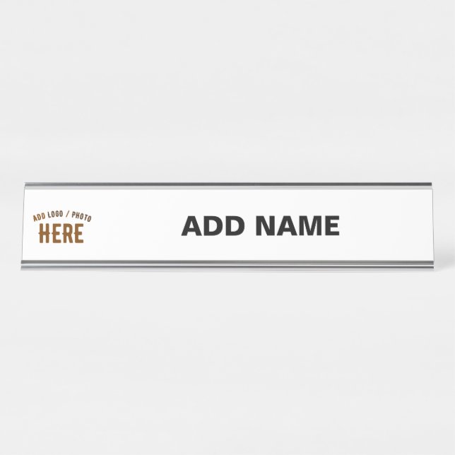 PLACA DE MESA MARCA VERIFICADA BRANCA PERSONALIZÁVEL MODERNA (Frente)