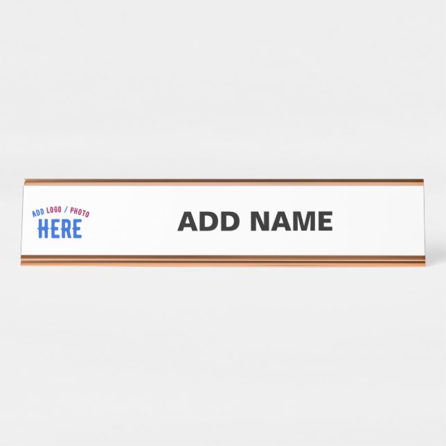 PLACA DE MESA MARCA VERIFICADA BRANCA PERSONALIZÁVEL MODERNA (Frente)