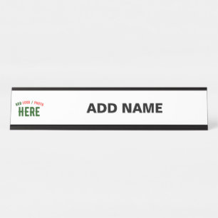 PLACA DE MESA MARCA VERIFICADA BRANCA PERSONALIZÁVEL MODERNA