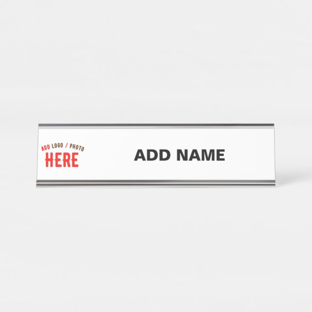 PLACA DE MESA MARCA VERIFICADA BRANCA PERSONALIZÁVEL MODERNA (Frente)