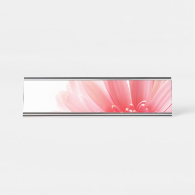 Placa De Mesa Margarida Gerbera Rosa (Frente)
