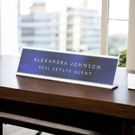 Placa De Mesa Marinho Executivo Clássico Personalizado Profissio