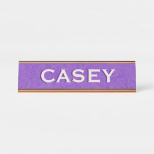 Placa De Mesa Máscaras do roxo com nome