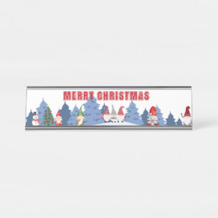 Placa De Mesa Merry Christmas Desk Nameplate