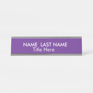 Placa De Mesa Mesa Personalizada Azul-Marinho Roxa Simples e Ele