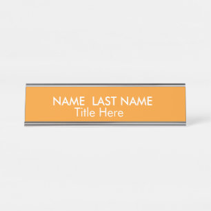 Placa De Mesa Mesa Personalizada laranja Simples e Elegante