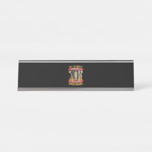 Placa De Mesa Meu Bombeiro Favorito Me Chama Querida