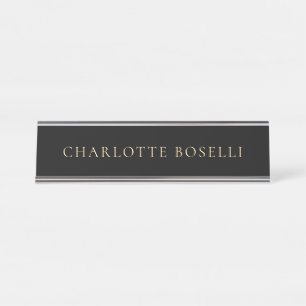 Placa De Mesa Minimalista Elegante Clássico Profissional Simples