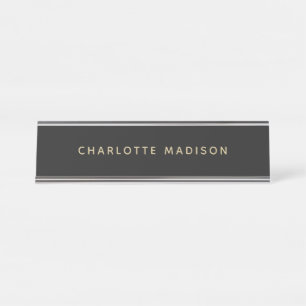 Placa De Mesa Minimalista Elegante Clássico Profissional Simples