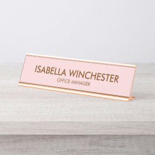 Placa De Mesa Mínimo cor-de-rosa-rosa-rosa título na moda