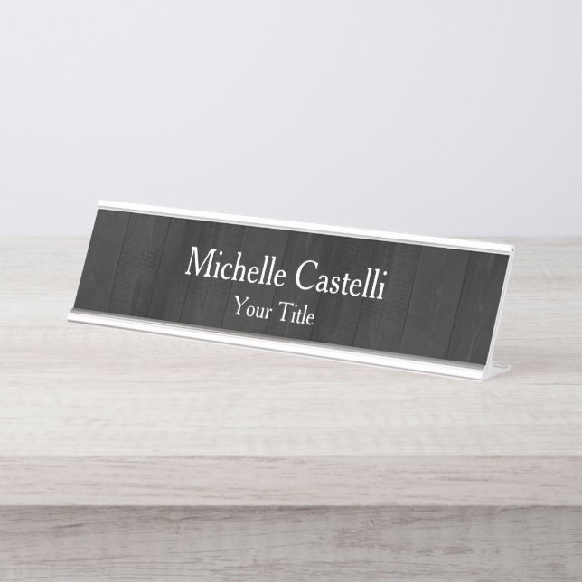 Placa De Mesa Mínimo Moderno Único Profissional (Frente)