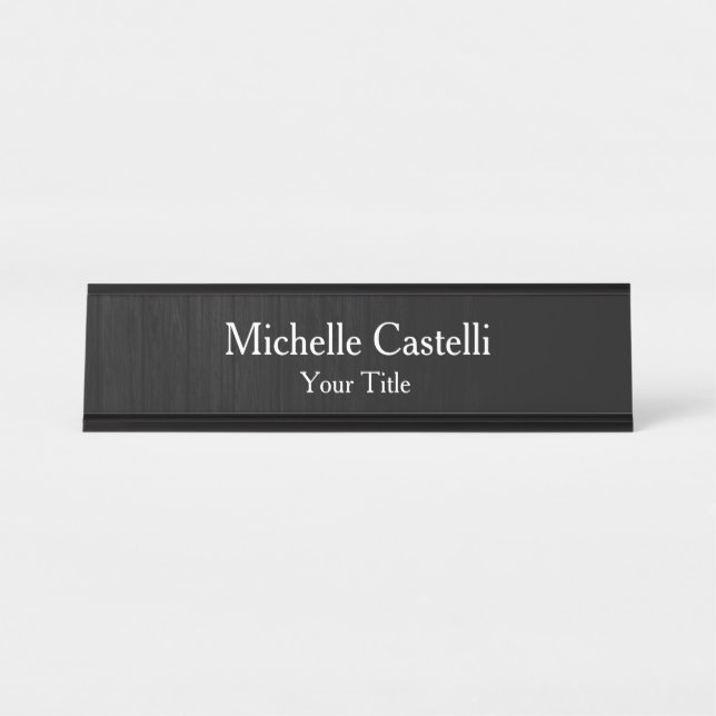 Placa De Mesa Mínimo Moderno Único Profissional (Frente)