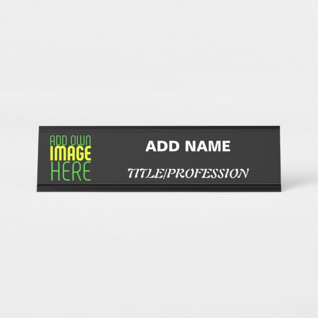 PLACA DE MESA MODELO DE TEXTO DE IMAGEM NEGRA SIMPLES EDITÁVEL M (Frente)