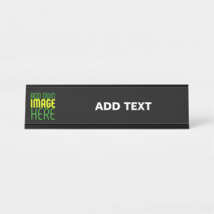 PLACA DE MESA MODELO DE TEXTO DE IMAGEM NEGRA SIMPLES EDITÁVEL M