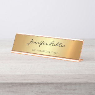 Placa De Mesa Modelo Dourado moderno do encanto do roteiro