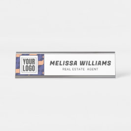 Placa De Mesa Modern Geometric Interlocking Pattern 