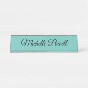 Placa De Mesa Moderno de Tendência de Cor do Teal Claro