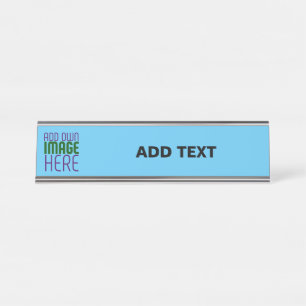 PLACA DE MESA MODERNO EDITABLE SWAG SKY BLUE IMAGE TEXTO MODELO