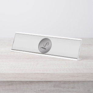 Placa De Mesa Monograma "Letra L"