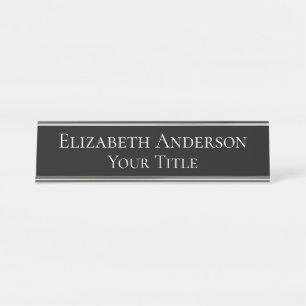 Placa De Mesa Mulher: Simples Chapa Negra