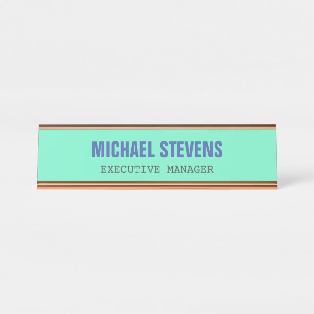 Placa De Mesa Na moda de Texto Negrito (Frente)