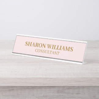 Placa De Mesa Na moda Elegante Professional Blush Mínimo Rosa
