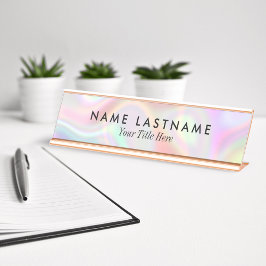 Placa De Mesa Na moda Holographic Pastels Minimalista