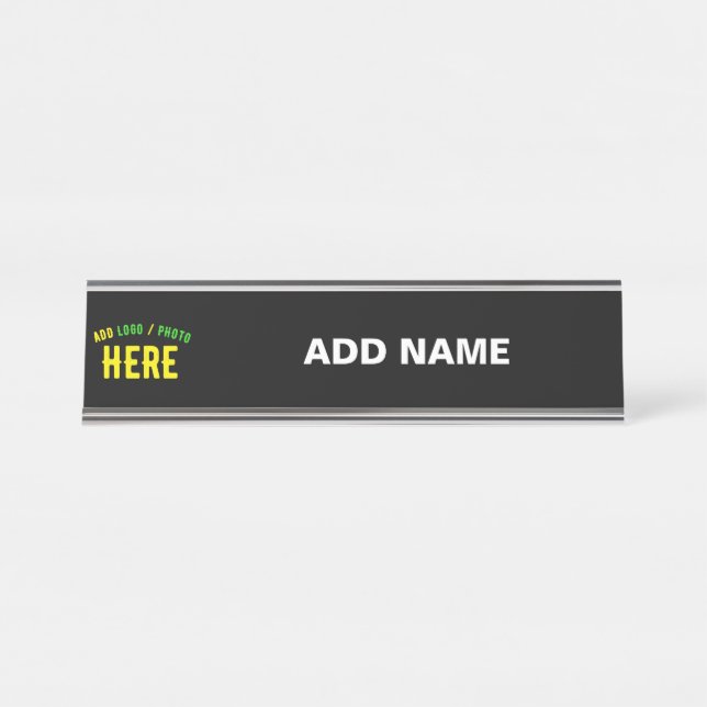 PLACA DE MESA NA MODA MODERNO PERSONALIZÁVEL NEGRO VERIFICADO CO (Frente)