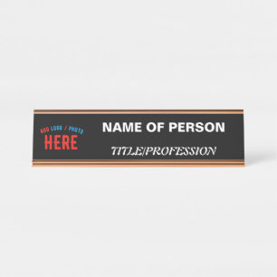 PLACA DE MESA NA MODA MODERNO PERSONALIZÁVEL NEGRO VERIFICADO CO