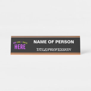 PLACA DE MESA NA MODA MODERNO PERSONALIZÁVEL NEGRO VERIFICADO CO