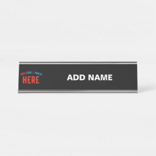 PLACA DE MESA NA MODA MODERNO PERSONALIZÁVEL NEGRO VERIFICADO CO