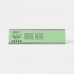 Placa De Mesa "Não julgue um livro pelo seu Cobrir" Sage persona