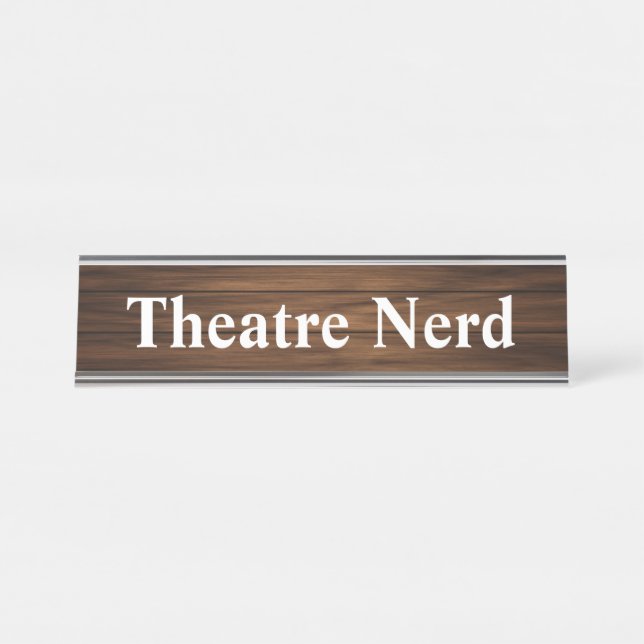 Placa De Mesa Nerd De Teatro Funny Retro Panelagem De Grãos De M (Frente)