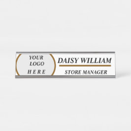 Placa De Mesa Nome de etiqueta de funcionários elegante